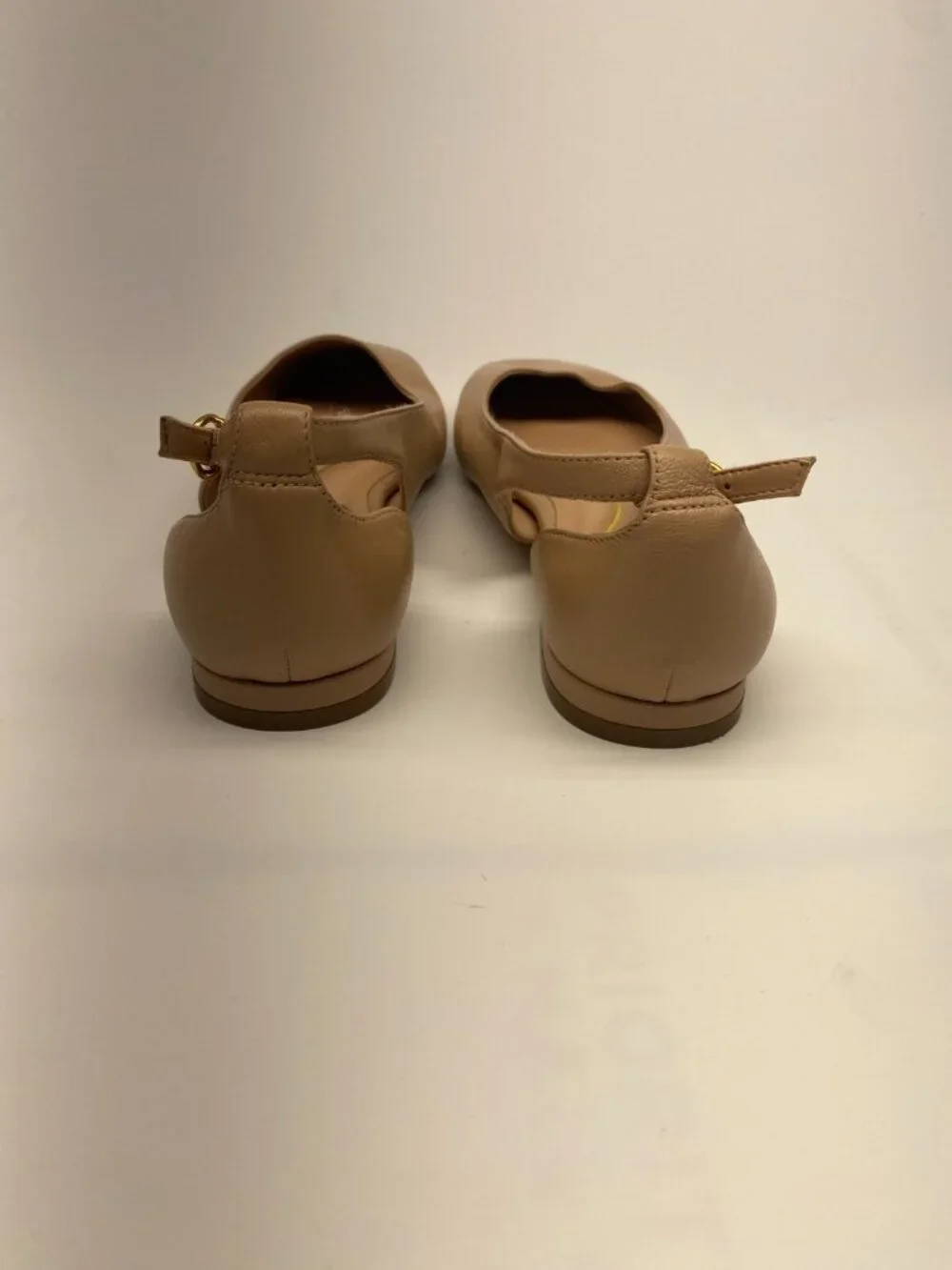 Cole Haan Womens Bria Cutout Flat In Brush Square Toe Leather Flat Sz 6 B